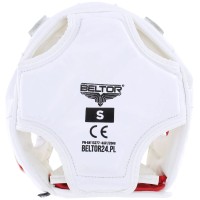 BELTOR Kask Karate / Krav Maga z Maską Kratką Plastikową KUMITE SHIRO-AKA Biały
