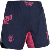 GROUND GAME Lekkie Spodenki MMA FC Armbar Granatowo-Różowe