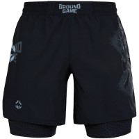 GROUND GAME Spodenki MMA Podwójne 2w1 Samurai Shadow