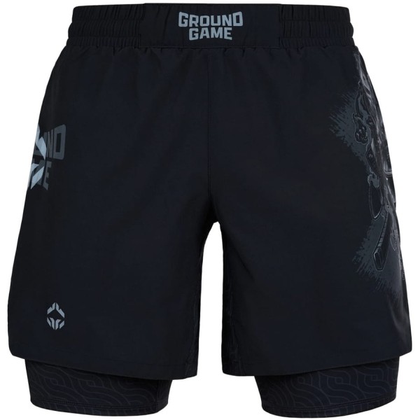 GROUND GAME Spodenki MMA Podwójne 2w1 Samurai Shadow