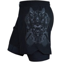 GROUND GAME Spodenki MMA Podwójne 2w1 Samurai Shadow