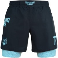 GROUND GAME Spodenki MMA Podwójne 2w1 FC Armbar Miętowe