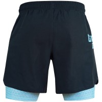 GROUND GAME Spodenki MMA Podwójne 2w1 FC Armbar Miętowe