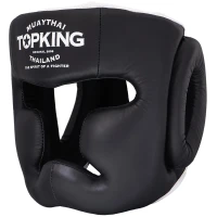 TOP KING Kask Bokserski Sparingowy Extra Coverage Czarno-Biały