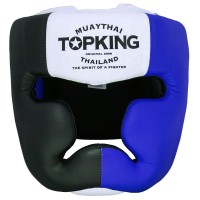 TOP KING Kask Bokserski Extra Coverage Niebiesko-Czarno-Biały