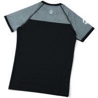 GROUND GAME Rashguard MMA Dziecięcy IBJJF Szary Krótki Rękaw