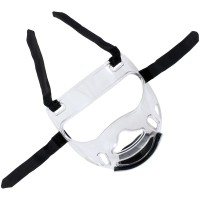 BELTOR Kask Piankowy z Odpinaną Maską Szybą Plastikową TYTAN do Karate / Taekwondo Biały