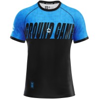 GROUND GAME Rashguard MMA IBJJF 2.0 Niebieski Krótki Rękaw
