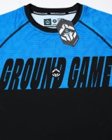GROUND GAME Rashguard MMA IBJJF 2.0 Niebieski Krótki Rękaw