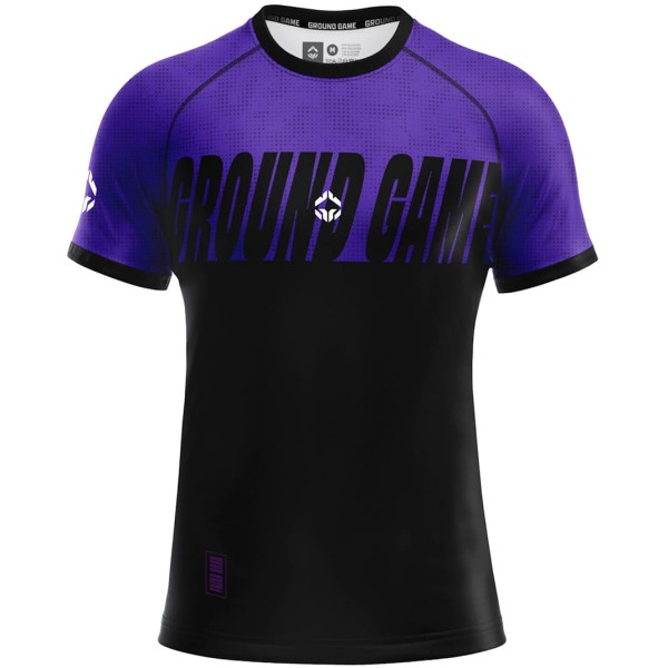 GROUND GAME Rashguard MMA IBJJF 2.0 Purpurowy Krótki Rękaw