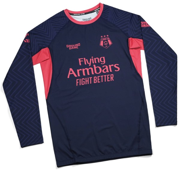 GROUND GAME Rashguard MMA FC Armbar Granatowo-Różowy Długi Rękaw