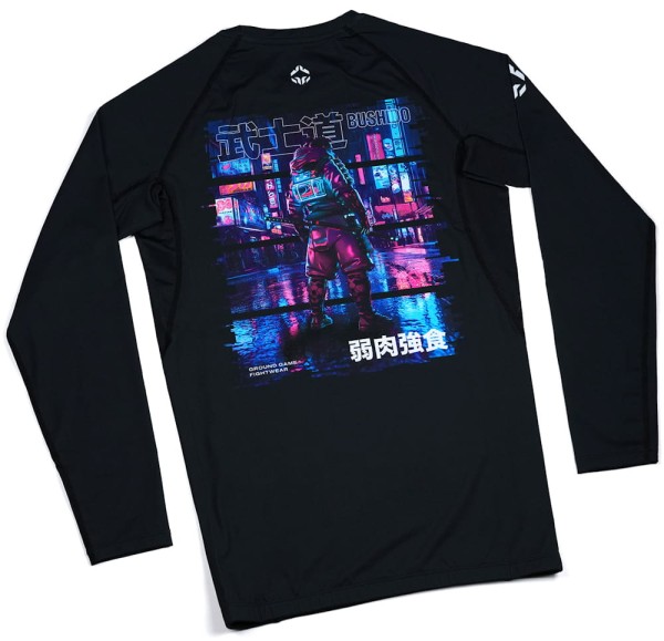 GROUND GAME Rashguard MMA Cyber Samurai Długi Rękaw