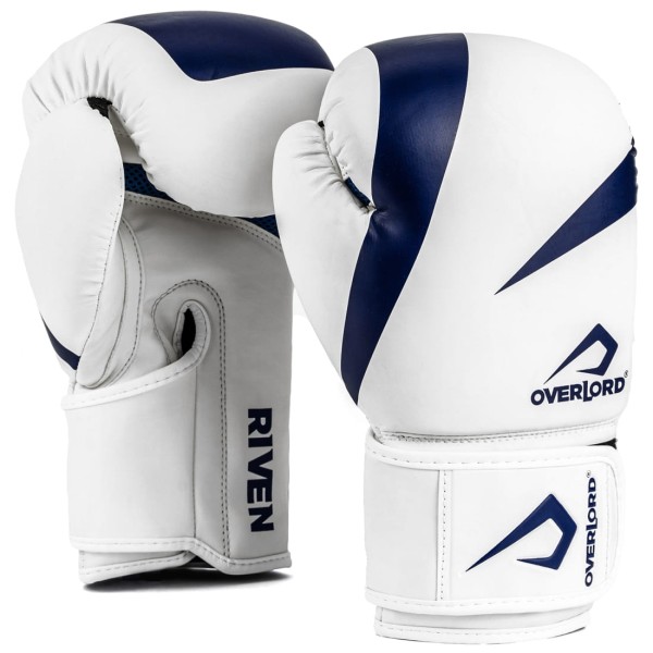 OVERLORD Rękawice Bokserskie RIVEN Biało-Niebieskie