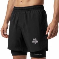 BUSHIDO Spodenki Treningowe Podwójne 2w1 Czarne