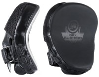 BUSHIDO Łapy Trenera Szybkościowe Profilowane Małe Skórzane Czarne