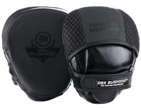 BUSHIDO Łapy Trenera Szybkościowe Profilowane Małe Skórzane Czarne