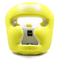 TWINS SPECIAL Kask Bokserski Sparingowy HGL-3P Żółty Cytrynowy