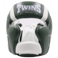 TWINS SPECIAL Kask Bokserski Sparingowy HGL-11 Oliwkowo-Biały