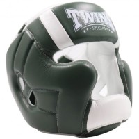 TWINS SPECIAL Kask Bokserski Sparingowy HGL-11 Oliwkowo-Biały