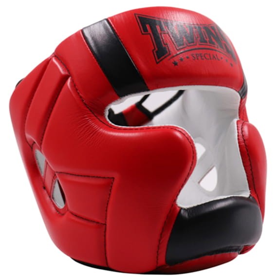 TWINS SPECIAL Kask Bokserski Sparingowy HGL-11 Czerwono-Czarny