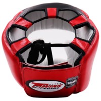 TWINS SPECIAL Kask Bokserski Sparingowy HGL-11 Czerwono-Czarny