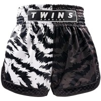 TWINS SPECIAL Spodenki Muay Thai JUNGLE Czarno-Białe