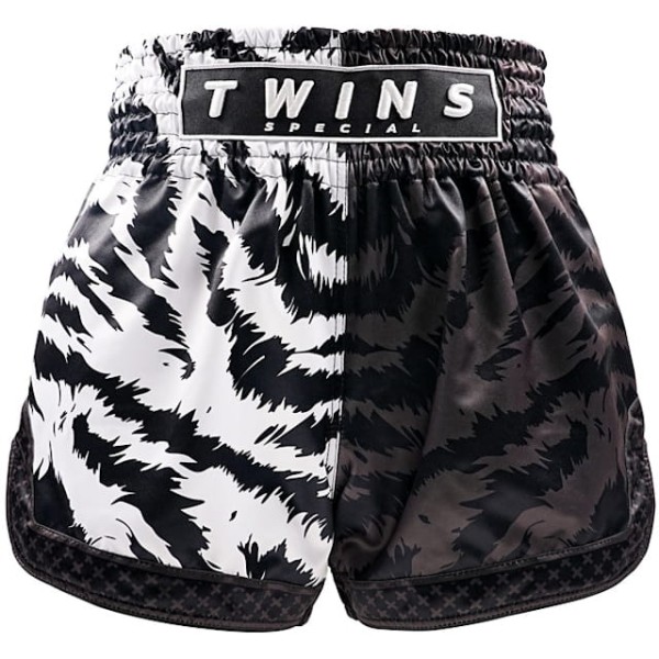 TWINS SPECIAL Spodenki Muay Thai JUNGLE Czarno-Białe