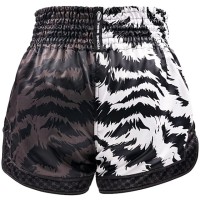 TWINS SPECIAL Spodenki Muay Thai JUNGLE Czarno-Białe