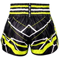 TWINS SPECIAL Spodenki Muay Thai RACING Czarno-Zielone