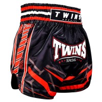 TWINS SPECIAL Spodenki Muay Thai RACING Czarno-Czerwone
