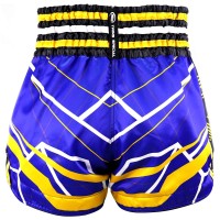TWINS SPECIAL Spodenki Muay Thai RACING Niebiesko-Żółte