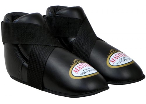 MASTERS Ochraniacze Stóp - Kopacze do Kickboxingu / Taekwondo ITF Czarne OSPU-1 WAKO