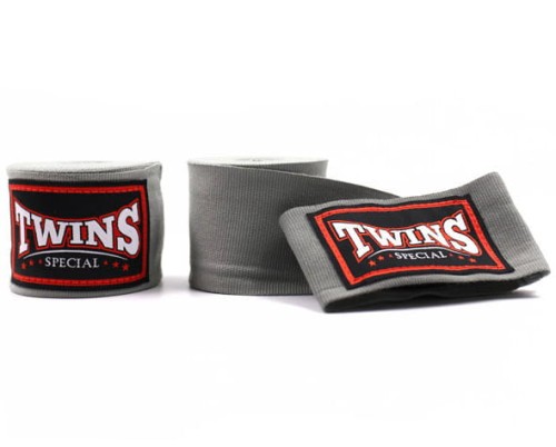 Owijki TWINS SPECIAL Bandaże Bokserskie CH-5 Szare 4,5m (elastyczne)