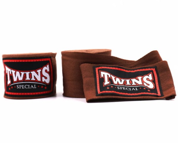 Owijki TWINS SPECIAL Bandaże Bokserskie CH-5 Brązowe 4,5m (elastyczne)