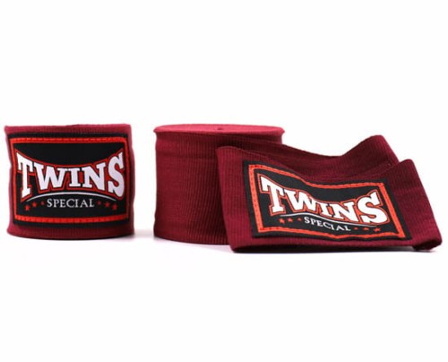 Owijki TWINS SPECIAL Bandaże Bokserskie CH-5 Maroon 4,5m (elastyczne)