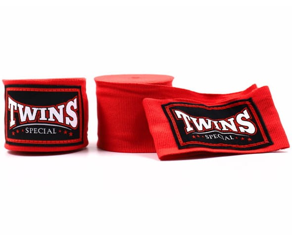 Owijki TWINS SPECIAL Bandaże Bokserskie CH-5 Czerwone 4,5m (elastyczne)