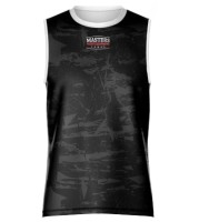 MASTERS Koszulka bez Rękawów do Kick Lightu FIGHT Czarna WAKO