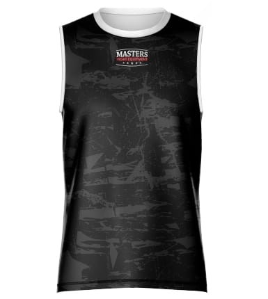 MASTERS Koszulka bez Rękawów do Kick Lightu FIGHT Czarna WAKO