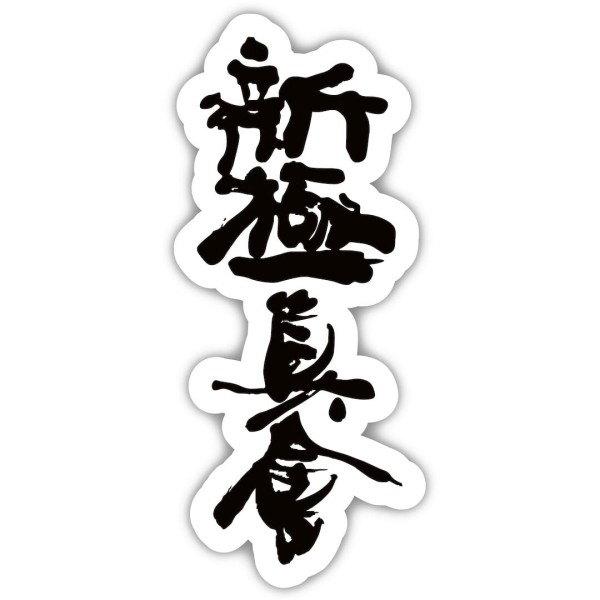 BELTOR Magnes Karate Shinkyokushin Kanji Czarne na Białym Tle