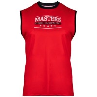 MASTERS Koszulka bez Rękawów do Kick Lightu HEXAGON Czerwona WAKO