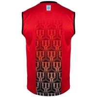 MASTERS Koszulka bez Rękawów do Kick Lightu HEXAGON Czerwona WAKO