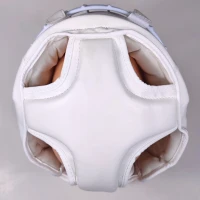 TOP FIGHTER Kask Karate / Krav Maga z Kratą Metalową Biały