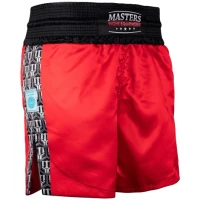 MASTERS Spodenki do Kick Lightu HEXAGON Czerwone WAKO