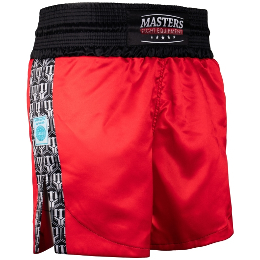 MASTERS Spodenki do Kick Lightu HEXAGON Czerwone WAKO