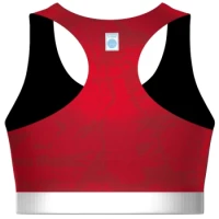 MASTERS Stanik Sportowy Top Damski do Kickboxingu Czerwony WAKO