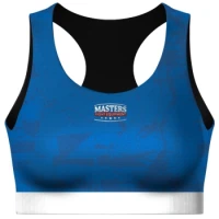 MASTERS Stanik Sportowy Top Damski do Kickboxingu Niebieski WAKO