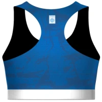 MASTERS Stanik Sportowy Top Damski do Kickboxingu Niebieski WAKO