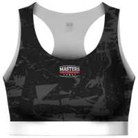 MASTERS Stanik Sportowy Top Damski do Kickboxingu Czarny WAKO
