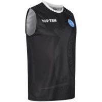 TOP TEN Koszulka bez Rękawów do Kick Lightu Czarna WAKO