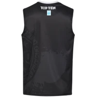 TOP TEN Koszulka bez Rękawów do Kick Lightu Czarna WAKO